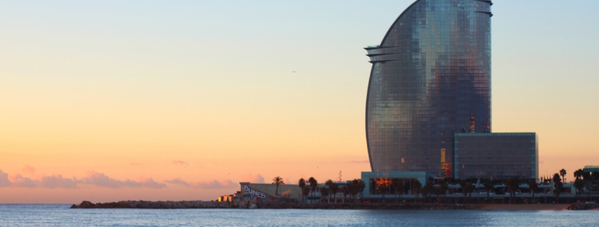 Закат в Барселоне